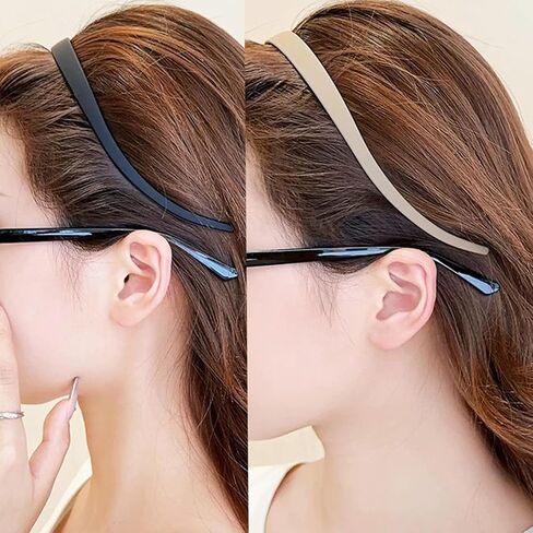 KOVOLITU 3 Pack Headbands Designed for Eyewear,Flex No Pressure Hairbands for Women Comfortable Plastic Headbands with Teeth-Matte Finish in Saudi Arabia