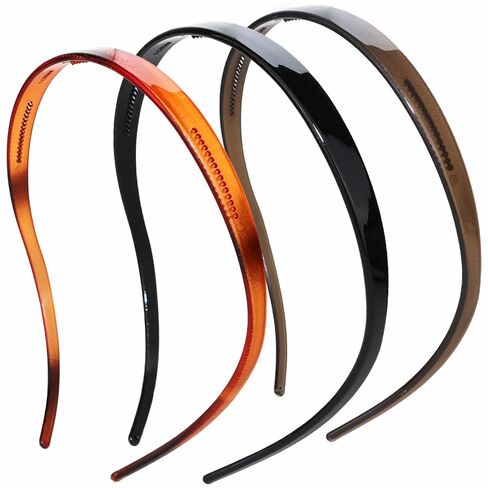 KOVOLITU 3 Pack Headbands Designed for Eyewear,Flex No Pressure Hairbands for Women Comfortable Plastic Headbands with Teeth-Matte Finish in Saudi Arabia