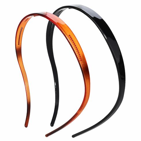 KOVOLITU 3 Pack Headbands Designed for Eyewear,Flex No Pressure Hairbands for Women Comfortable Plastic Headbands with Teeth-Matte Finish in Saudi Arabia