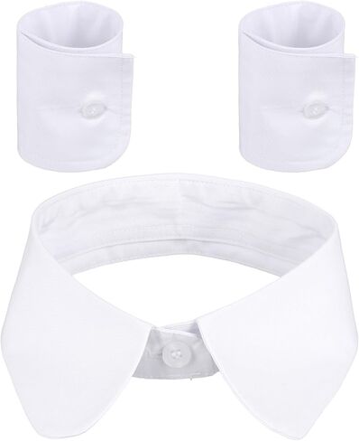 Josojoou 3 PCS Collars for Women, Fake Collar And Fake Cuffs, Detachable Dickey Collar for Women (White) in Saudi Arabia