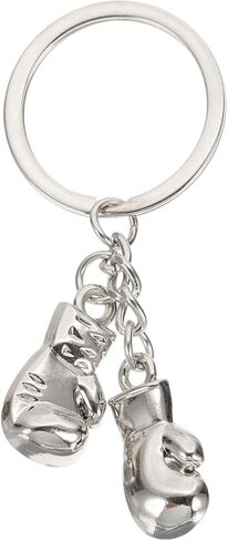 PATIKIL Boxing Gloves Keychain, Mini Cute Sports Boxing Key Chain Sport Boxing Pendant Key Ring Bag Backpack Decor for Men Women Party Gifts Favors, Silver in Saudi Arabia