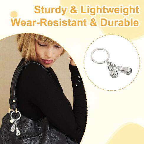 PATIKIL Boxing Gloves Keychain, Mini Cute Sports Boxing Key Chain Sport Boxing Pendant Key Ring Bag Backpack Decor for Men Women Party Gifts Favors, Silver in Saudi Arabia