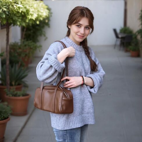 Arkefi Swing Zip Shoulder Bag for Women Vegan Leather Small Handbags with Zipper in Saudi Arabia