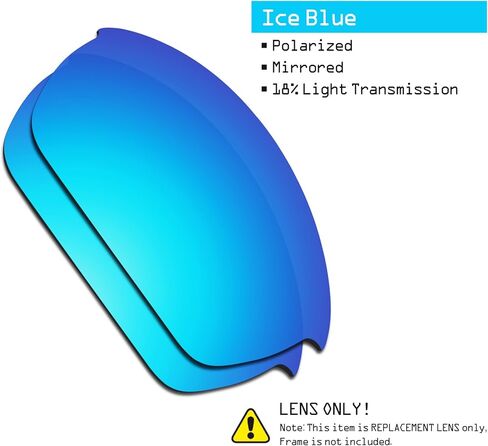 SmartVLT Men's Ice Blue&Silver Titanium Replacement Lenses for Oakley Flak Jacket Sunglass in Saudi Arabia