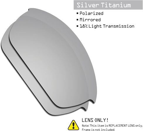 SmartVLT Men's Ice Blue&Silver Titanium Replacement Lenses for Oakley Flak Jacket Sunglass in Saudi Arabia
