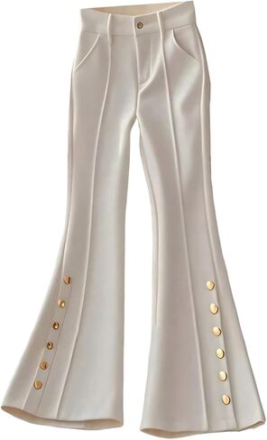 GORGLITTER Women's Low Rise Trousers Dress Pants Dressy Low Waisted Wide Leg Bootcut Business Casual Work Slacks Pants in Saudi Arabia