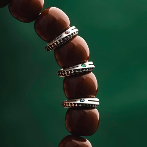 COPPERTIST.WU Mobius خرزة مباعدة على شكل ثعبان مقياس مجوهرات ذاتية الصنع قلادة سوار، مجوهرات يدوية هدية للرجال والنساء in Kuwait