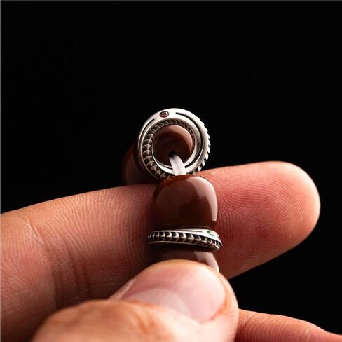 COPPERTIST.WU Mobius خرزة مباعدة على شكل ثعبان مقياس مجوهرات ذاتية الصنع قلادة سوار، مجوهرات يدوية هدية للرجال والنساء in Kuwait
