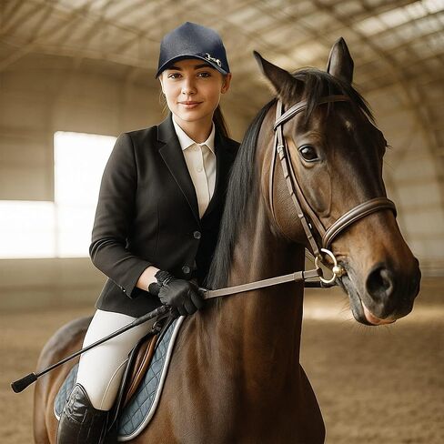 Vintage-Style Trucker Hat for Women, Cute, Cotton, Dressy or Equestrian Hat with Horsebit, Gorras para Mujer Black in Saudi Arabia