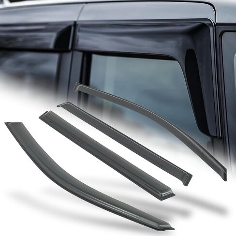 M-AUTO Window Visors Rain Guards Shields Compatible with 98-03 Mercedes Benz E320, Tape-On Rain Guards Shields, 4 PCs in Kuwait