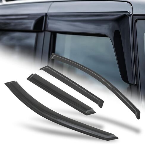 M-AUTO Window Visors Rain Guards Shields Compatible with 98-03 Mercedes Benz E320, Tape-On Rain Guards Shields, 4 PCs in Kuwait