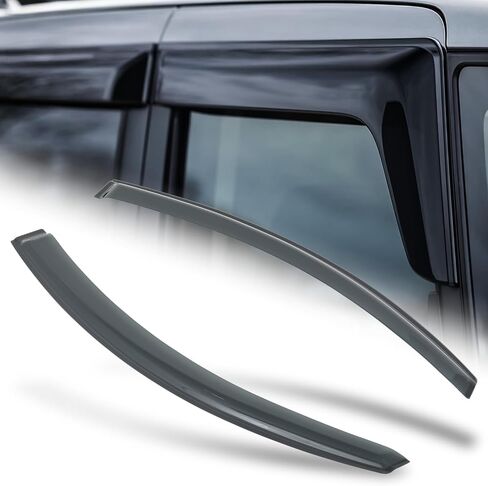 M-AUTO Window Visors Rain Guards Shields Compatible with 98-03 Mercedes Benz E320, Tape-On Rain Guards Shields, 4 PCs in Kuwait