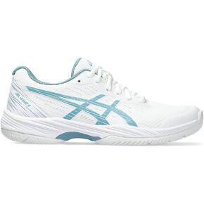 أحذية التنس 9 التنس للسيدات من ASICS ، 7.5 ، أبيض/جمشت in Kuwait