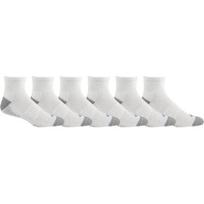 Columbia Women's Pique Footbed Quarter Crew Socks 6 Pair, White, Women's 4-10 Shoe in Saudi Arabia