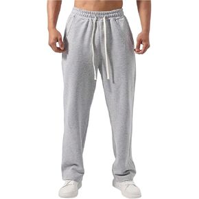 RoseSeek Men's Drawstring Waist Sweatpants Straight Leg Workout Track Pants with Pockets in Saudi Arabia