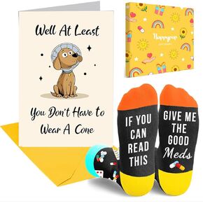 HAPPYPOP Get Well Soon Gifts - Get Well Socks after Surgery Recovery Feel Better Card Gift for Men Women in Saudi Arabia