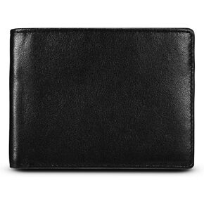 محفظة جيب جلدية ثنائية الطي لحماية RFID للرجال من MUITON مع صندوق هدايا بنافذة لبطاقة الهوية in Kuwait