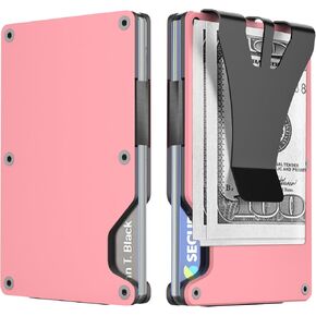 محفظة نحيفة للرجال، محفظة صغيرة للرجال، محفظة RFID للرجال، حامل بطاقة الائتمان، محفظة معدنية مع مشبك نقود، محفظة رجالية (رمادي فضي) in Kuwait