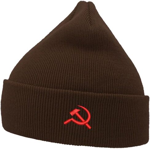 L8502-LXYB Mens Beanie Knit Hats CCCP Communist Flag Embroidered Unisex Casual Beanies Hats for Winter in Saudi Arabia