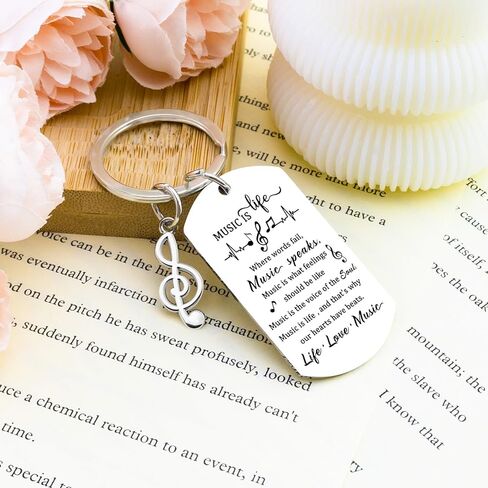 WIRNGF Music Gifts for Men Women Personalized Keychain Birthday Christmas Gifts for Music Lovers Teachers Students Musicians Singers Musical Theater Gift Ideas in Saudi Arabia
