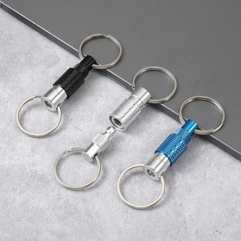SynHHergyx 3 PCS Quick Release Keychain, Detachable Key Ring Quick Release Disconnect Keychain Heavy Duty Car Key Holder Metal Safety Keychains for Men Women in Saudi Arabia