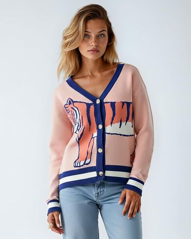 MISS SPARKLING Women’s Knit Cardigan Sweater Button Down Long Sleeve V Neck Casual Loose Fit Jacket Lightweight Outerwear in Saudi Arabia