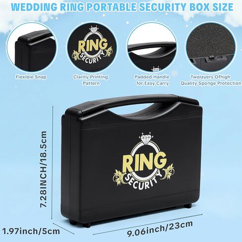 Ring Security Wedding Ring Bearer Briefcase-Padded Slits Holder,Bearer Gifts Security Box for Proposal Ceremony Wedding Day,Special Agent Guard Protector Case for Boys Kids(Pp Suitcase) in Saudi Arabia