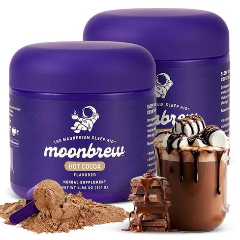 جرة الكاكاو الساخنة للمغنيسيوم الساخن ، مزيج مشروب المساعدات الطبيعية للبالغين - دعم نوم خالٍ من الميلاتونين - مسحوق الشوكولاتة الساخنة النائمة مع L -theanine ، البابونج والزنك جليسينات in Kuwait