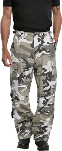 Men's Cotton Loose-fit Vintage Washed Look Multi Pocket Casual Cargo in Saudi Arabia