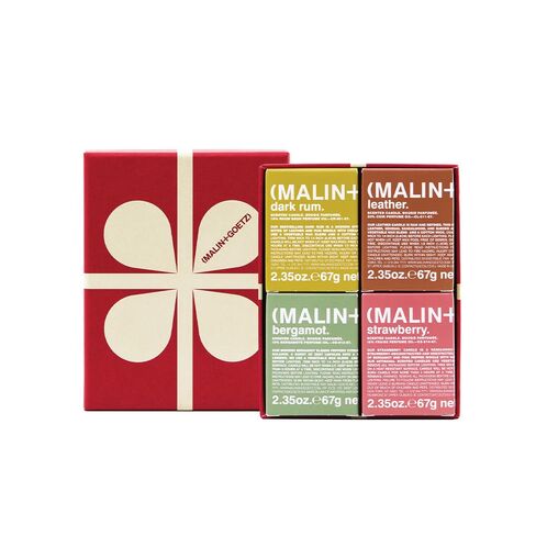 Malin+Goetz Scented Candle Set | Hand-Poured Soy Wax with Unique Fragrance Blends | Clean-Burning, Vegan & Cruelty-Free | Bergamot, Strawberry, Rum & Leather | Scent The Mood Votive Set. in Saudi Arabia
