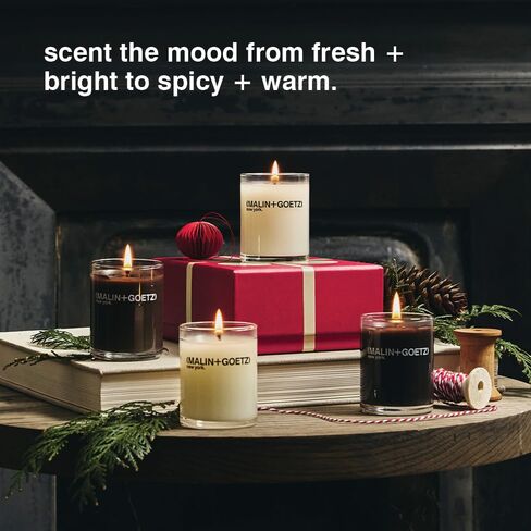 Malin+Goetz Scented Candle Set | Hand-Poured Soy Wax with Unique Fragrance Blends | Clean-Burning, Vegan & Cruelty-Free | Bergamot, Strawberry, Rum & Leather | Scent The Mood Votive Set. in Saudi Arabia