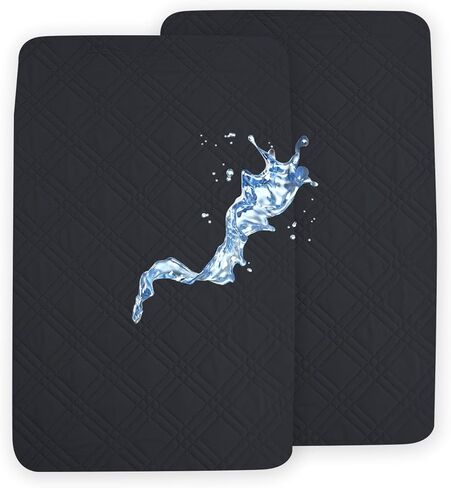 david's kids 2 Pack 52''x28'' Waterproof Crib Mattress Protector Pad Cover, Fitted Standard Crib and Toddler Mattresses, Ultra Soft and Breathable for Boys Girls Neutral, White in Kuwait