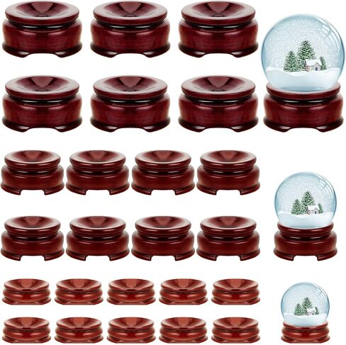 Taiyin 15 PCS Baseball Stand Game Clers حامل 1.6 بوصة البيض الكريستال حامل الكبرى حامل البيض الخشبي للحجارة قاعدة الكرة الأرضية ديكور الكرة الأرضية in Saudi Arabia