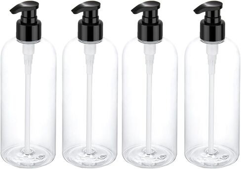 Bynccea Plastic Pump Bottle 16 oz/500 ml Empty Shampoo Pump Bottles Dispenser Portable Pump Bottles for Shampoo and Conditioner Liquid in Saudi Arabia
