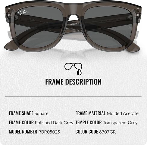 نظارات شمسية راي بان RBR0502S WAYFARER REVERSE مربعة الشكل للرجال والنساء مع مجموعة نظارات RAYBAN الرسمية in Kuwait
