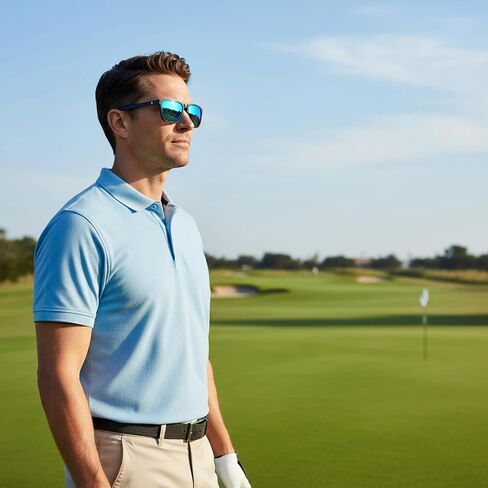 نظارات شمسية Cyxus Golf للرجال من الأسيتات المستقطبة للحماية من الأشعة فوق البنفسجية 400 وإكسسوارات الجولف هدية P1579 in Saudi Arabia