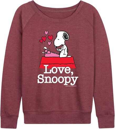 الفول السوداني - Love Snoopy - قميص نسائي طويل الأكمام من French Terry in Saudi Arabia