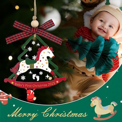 Trinckle Baby First Christmas Ornament 2025, Baby's First Gifts as Newborn Gift for Parents, New Babies Ornaments for Grandson/Granddaughter Expectant Parents in Kuwait