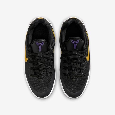 حذاء كرة السلة Kobe IX Big Kids من Nike (أسود/أبيض/ذهبي جامعي) مقاس 4.5 in Kuwait