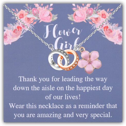 LQRI Flower Girl Gift Wedding Pearl Flower Necklace Bridesmaids Gift Wedding Party Necklace Proposal Gift in Saudi Arabia