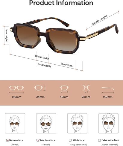 SOJOS Retro Polarized Rectangle 70s Sunglasses for Women Men,Trendy Hexagon 80s 90s Shades SJ2625 in Saudi Arabia