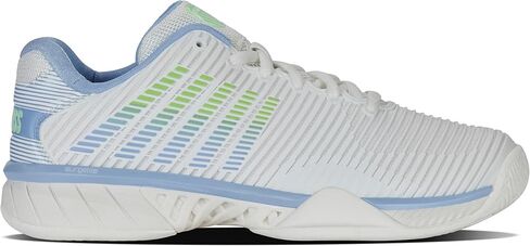 K-Swiss Women's Hypercourt Express 2 حذاء تنس (بيضاء/بتلة أوركيد/نيون الحريق) in Kuwait
