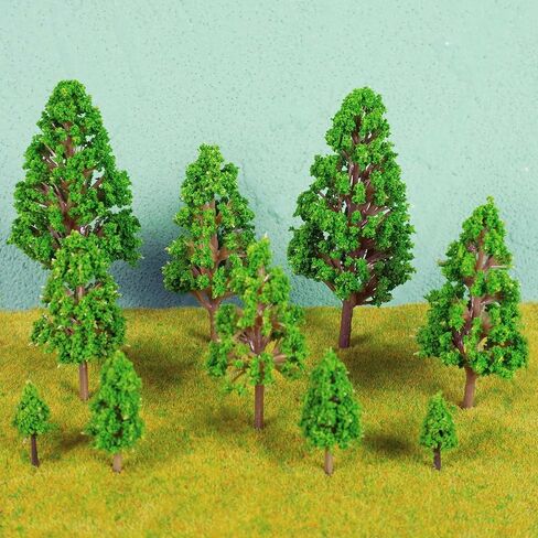 10 Pcs Mini Model Trees Train Scenery Architecture Poplar Trees for Crafts Building Models Landscape Natural Green in Saudi Arabia