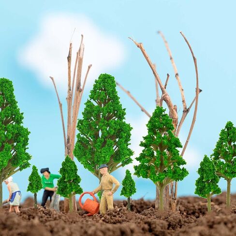 10 Pcs Mini Model Trees Train Scenery Architecture Poplar Trees for Crafts Building Models Landscape Natural Green in Saudi Arabia