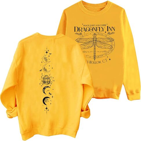 HappySSSum Vintage Dragonfly Sweatshirt for Women Autumn Sweater Gift in Saudi Arabia