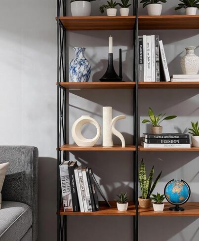 Ceramic Vase Set of 2, OK Shape, Modern Nordic Boho Home Decor - Matte Minimalist Decorative Vases for Living Room, Shelf, Wedding Centerpiece, Table Decor (Cream White) in Saudi Arabia