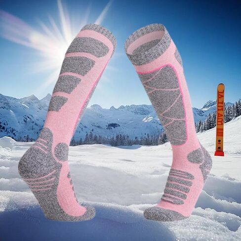 Ski Socks for Women Knee-high Thermal Winter Warm Socks for Snowboarding,Snow,Hunting Sports in Saudi Arabia