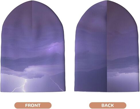 قبعة صغيرة محبوكة من vghkeih Lightning Storm للرجال والنساء بتصميم ناعم قابل للتمدد للطقس البارد اليومي باللون الأسود in Kuwait