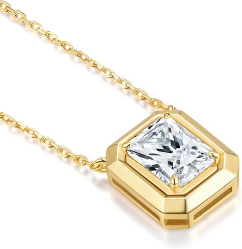 KSTYLE 14K مطلية بالذهب مويسانيتي/الزمرد قلادة للنساء لذيذ قلادة القلائد للنساء زوجة الأم صديقة مجوهرات هدايا in Kuwait