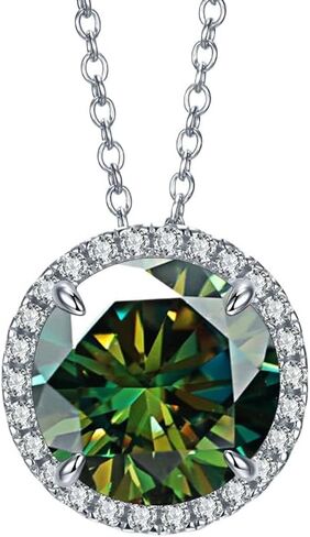LOEXZAH 5 Carat Moissanite Pendant Necklace Women's Diamond Necklace 18K White Gold Lab Diamond Pendants Necklaces for Women Moissanite Necklace Wife Lab Women's Diamond Necklace in Saudi Arabia